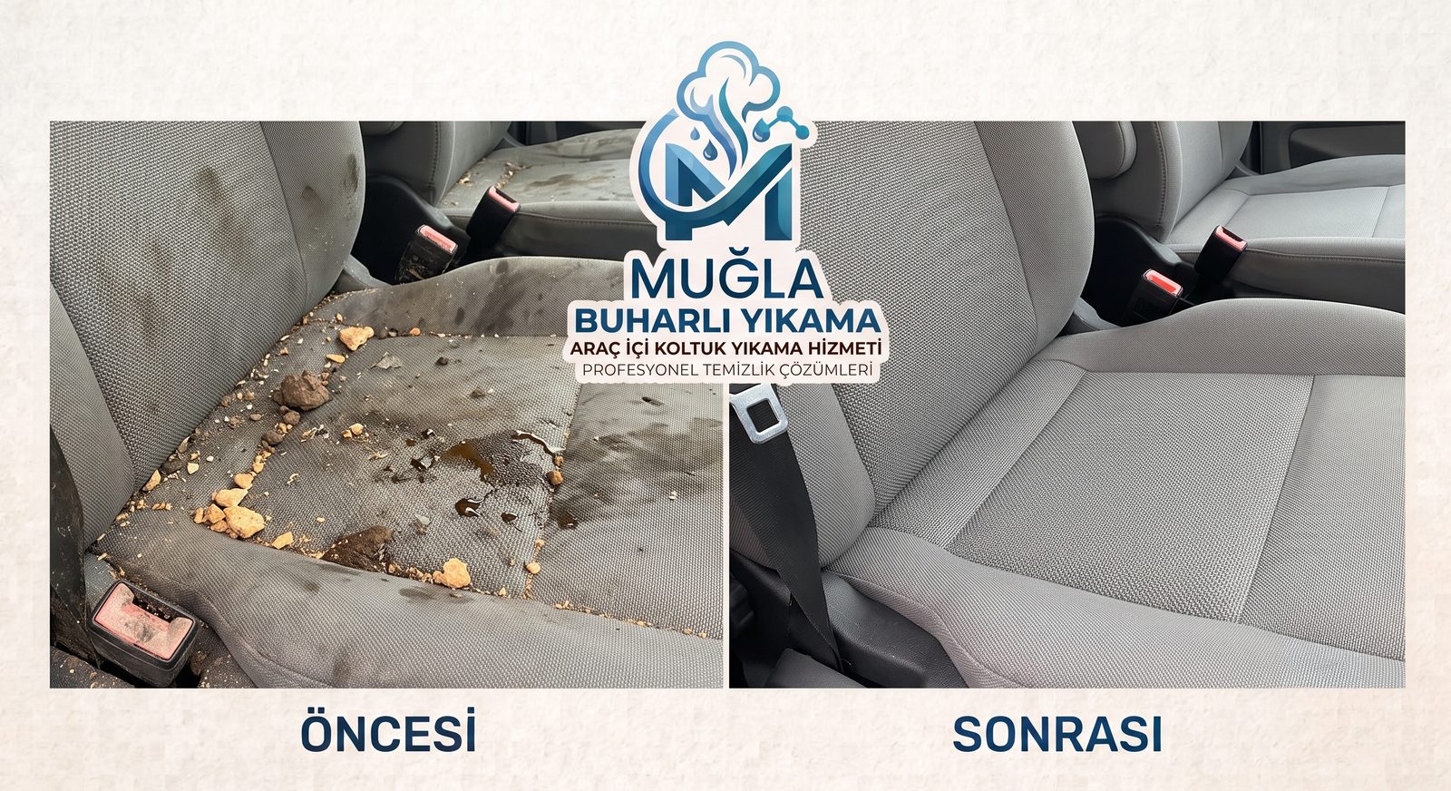 Araç Koltuğu Yıkama öncesi sonrası uygulama